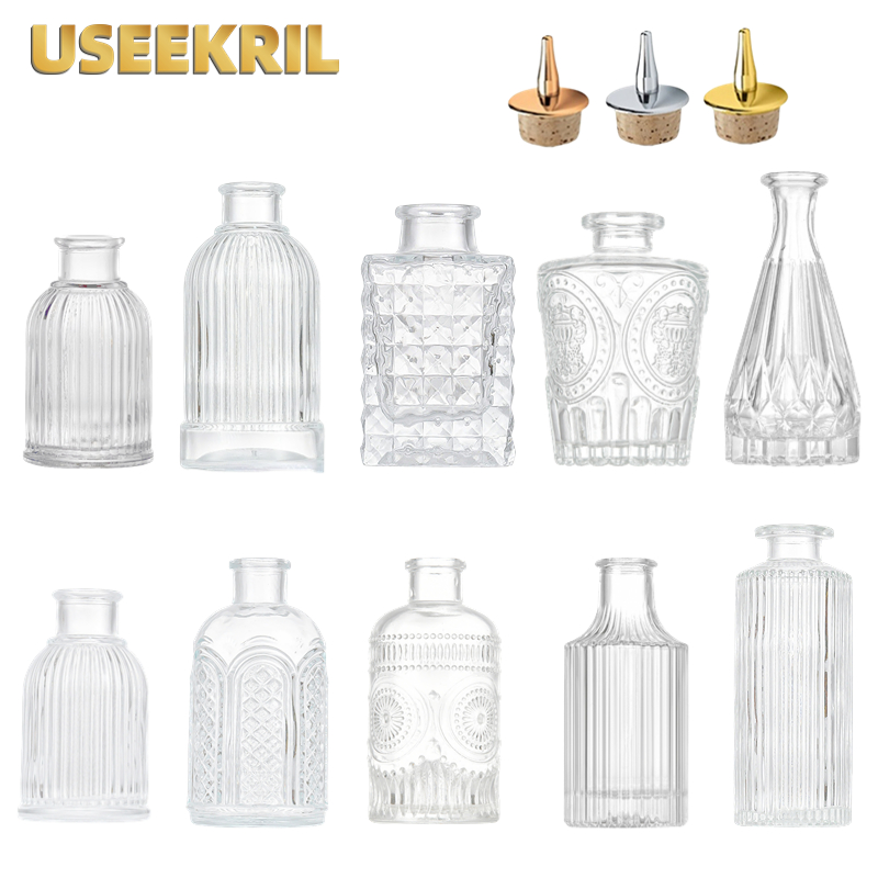 Bitters Bottle Set - Kokteyl Acı Şişeleri Kapaklı Vintage Cam