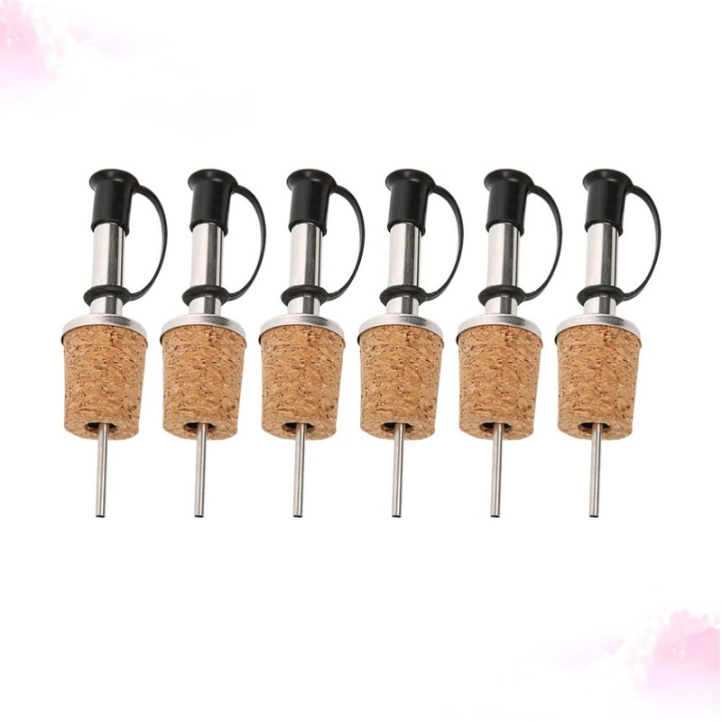 Bitters Bottle Set - Paslanmaz çelik şarap akıtıcı, mantar tasarımı,